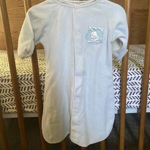 Bon Bebe Cream Sleep Sack with Blue Pocket